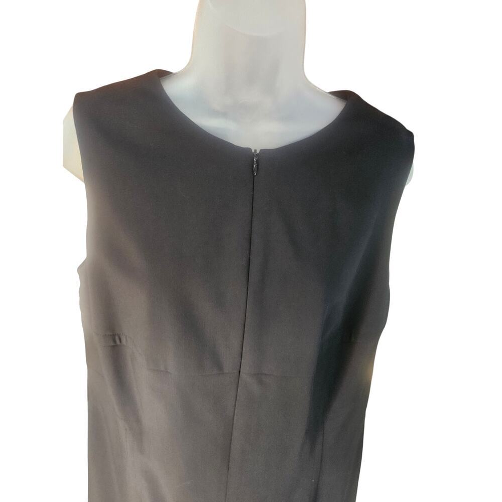 Akris Punto Black Shift Dress Sz L Lined Front Zip Up Above the Knee Lgth - Picture 3 of 9
